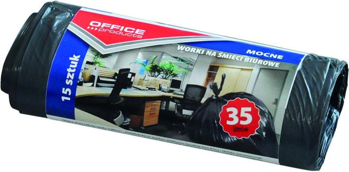 Office Products Bin liners, strong (ldpe), 35l, 15 pieces, black (15 x, 35 l)