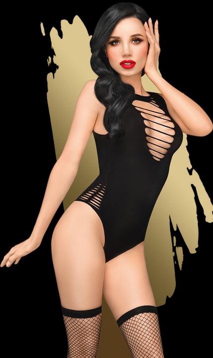 Produktbild Penthouse Lingerie Body mit Netzstrümpfen "Hotter than hell" (M/L)