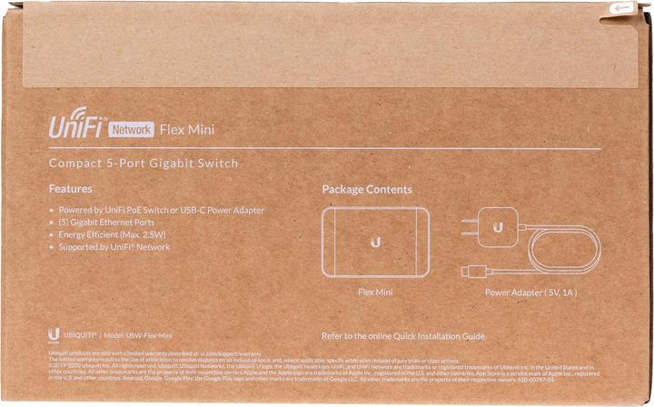 Productafbeelding Ubiquiti UniFi-schakelaar Flex Mini (5 Havens)