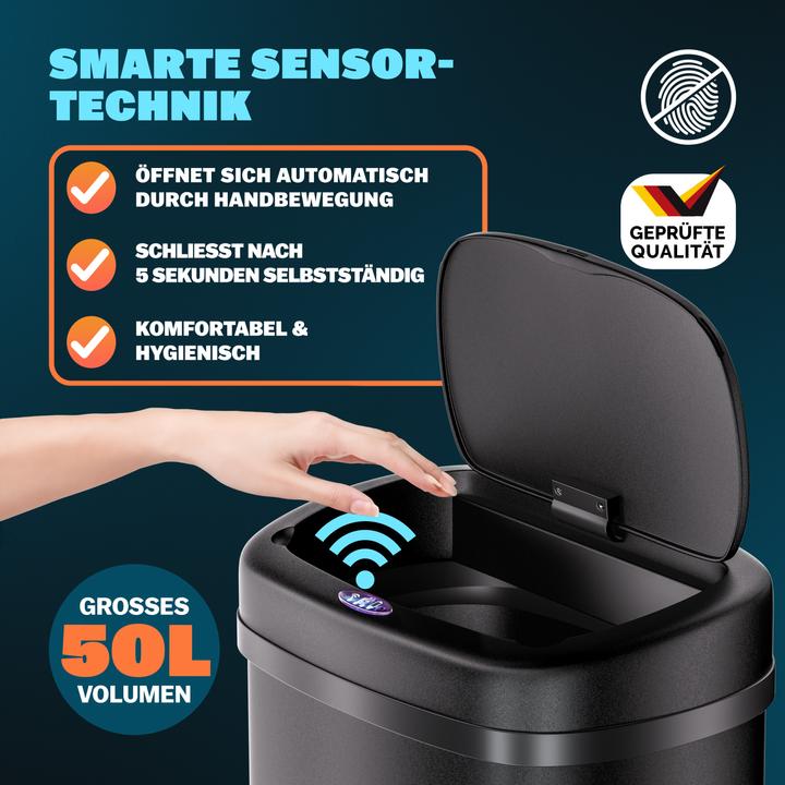 Image du produit Monzana Poubelle automatique avec capteur 50 L (50 l)