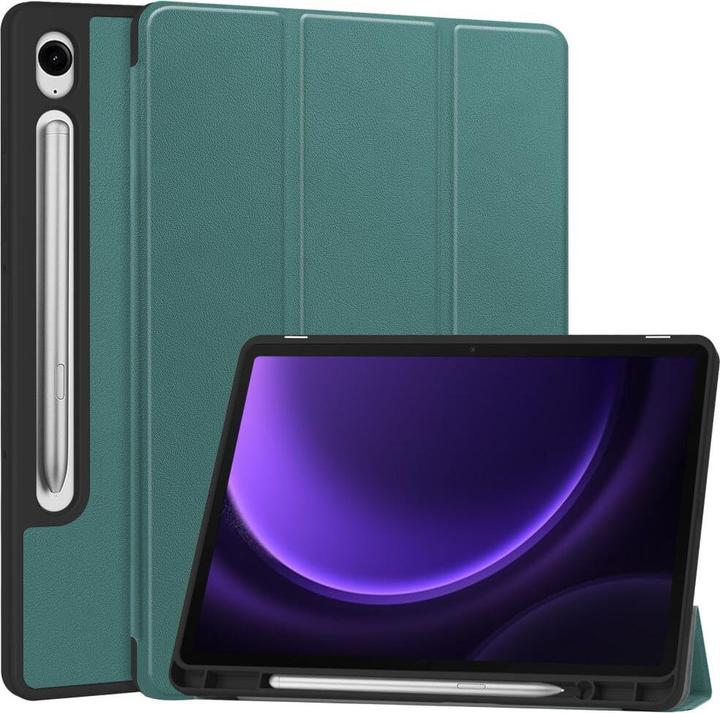 Image du produit Cover-Discount Galaxy Tab S9 / S9 FE - Étui intelligent en silicone vert (Galaxy Tab S9)
