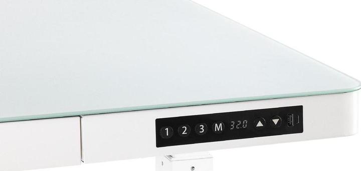 Immagine prodotto Seville Classics Tavolo alto Airlift 1,2 x 0,6 m, bianco, profondità