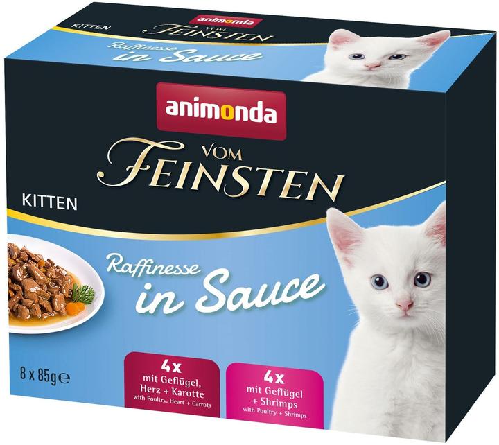 Immagine prodotto animonda Vom Feinsten Kitten Raffinesse in Sauce Kitten 8 x 85g Mixpack (Junior, 8 pz., 85 g)