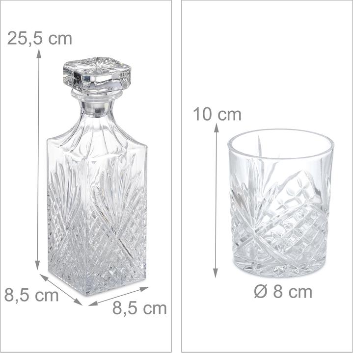 Produktbild Relaxdays 5-tlg. Whisky-Set (3.10 dl, 1 x, Whiskygläser)