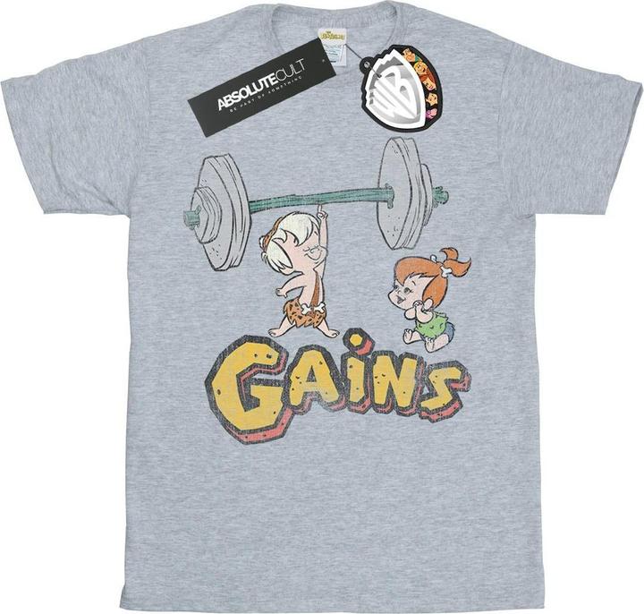 Actual product image The Flintstones Boys Bam Bam Gains Distressed T-Shirt (140, 146)
