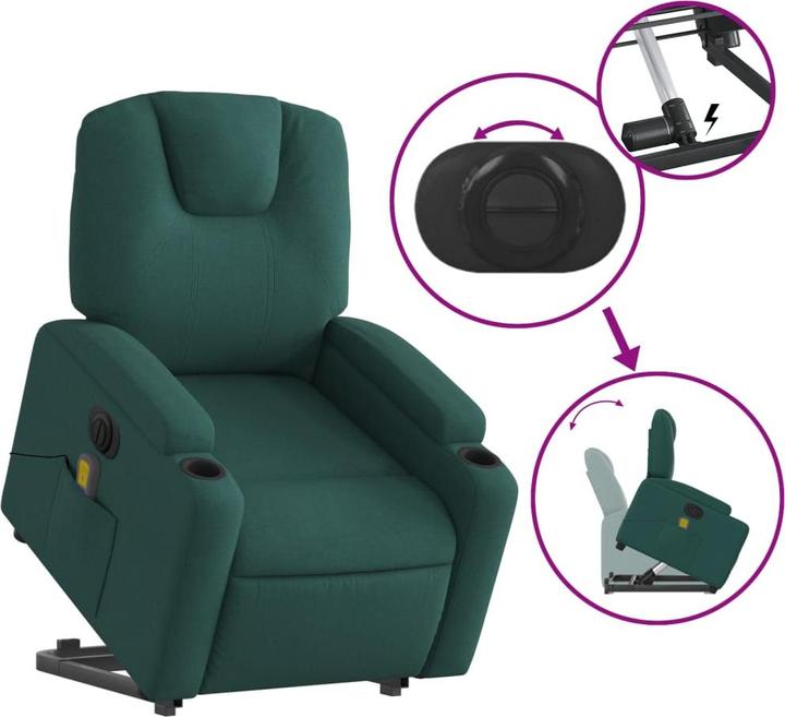 Immagine prodotto VidaXL Poltrona massaggiante elettrica con tessuto di supporto