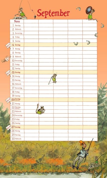 Produktbild Pettersson und Findus. Familienkalender 2026 (27 x 45 cm, Deutsch)