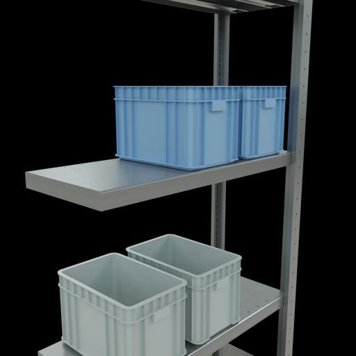 Produktbild Schulte Lagertechnik Stecksystem Anbauregal MULTIplus250 mit Längenriegel
