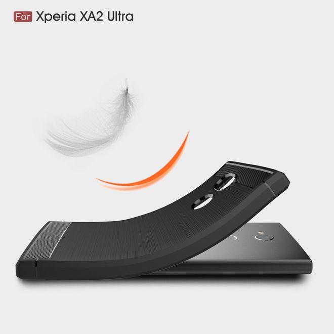 Immagine prodotto MU Classic Copertina in plastica softcase con motivo in carbonio (Sony Xperia XA2 Ultra)