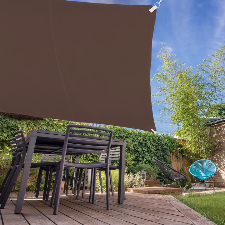Actual product image Relaxdays Brown Square Shade Sail (200 x 200 x 0.5 cm)