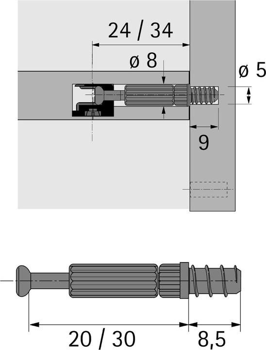 Immagine prodotto Hettich Twister DU 320 (Ancoraggi a pressione, 1 pz.)