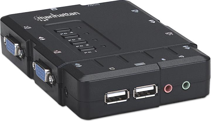 Actual product image Manhattan 4 port compact KVM switch