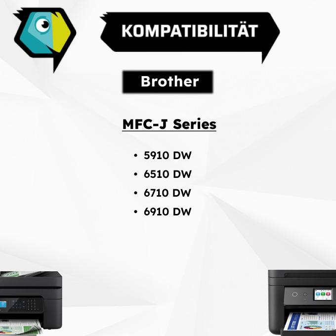 Actual product image Inkadoo Printer cartridges multipack compatible with Brother LC-1280 XL VAL XXL contains 4x ink cartridge (M, C, Y, FC)