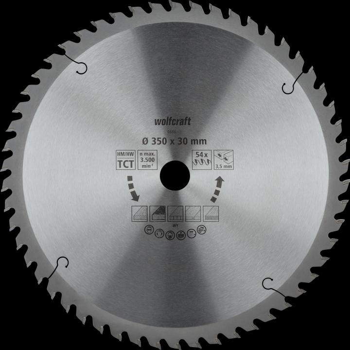 Actual product image wolfcraft TC Circular Table Saw Blade, orange series, Ø 350 mm