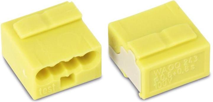 Image du produit Wago Borne à fiche Micro-Wago quadruple jaune