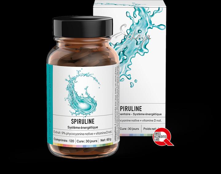 Produktbild Sekoya Spirulina & Vitamin D | 9% Phycocyanin (120 Stück, Tabletten)
