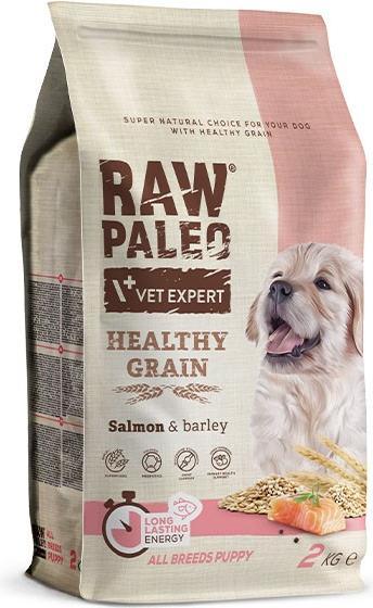 Immagine prodotto Raw Paleo Salmone e orzo per cuccioli Healthy Grain (Cucciolo + gattino, 2000 g)