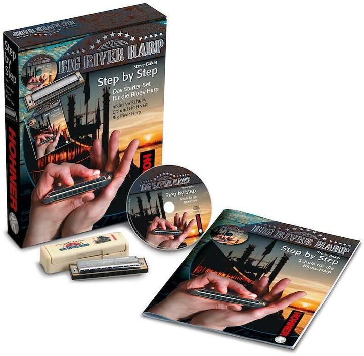 Immagine prodotto Hohner Pacchetto di apprendimento passo dopo passo / Blues (inglese) (Armonica, Diatonica, C maggiore)