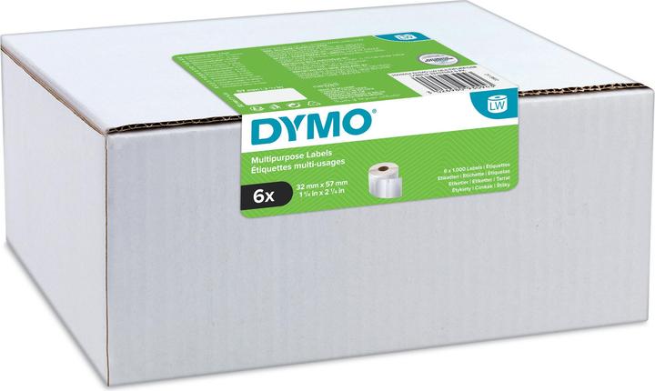 Produktbild Dymo Vielzweck-Etiketten 32 x 57 mm 6x 1000 St.