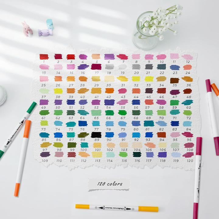 Image du produit Ohuhu Maui Pinselstifte (120 Stk.) WHI (Multicolore, 120 x)