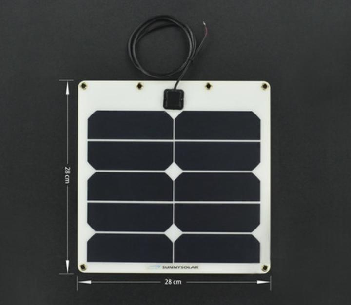 Produktbild DFRobot 5V 2A Semi flexibles monokristallines Solarmodul 10W (10 W, 0.39 kg)