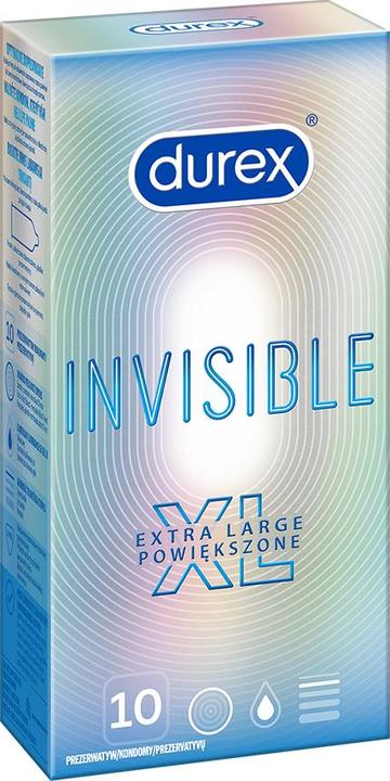 Produktbild Durex Invisible Extra Large Condoms Enlarged 10Pcs (10 Stk.)