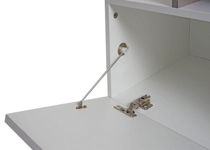 Produktbild Mendler TV-Rack HWC-L34, Holz 45x161x40cm Staufach, Beton-Optik weiss (45 x 161 x 40 cm)