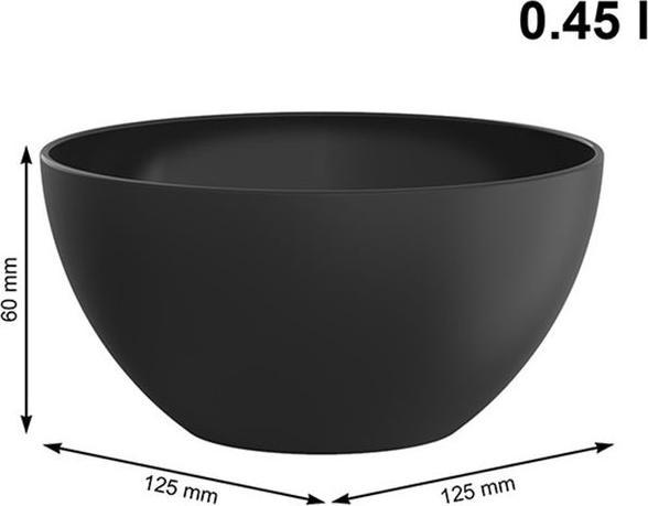Produktbild Rotho Schüssel 12,5 cm, 0,45 l ECO CARUBA - Holzkohle schwarz gedeckt (0.45 l, 1 x)