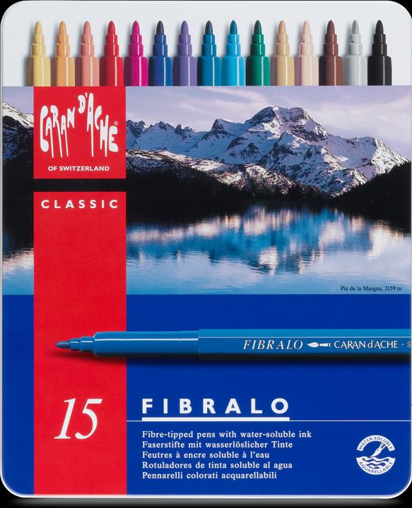 Actual product image Caran d'Ache Fibralo Metallschachtel (Multicoloured, 15 x)
