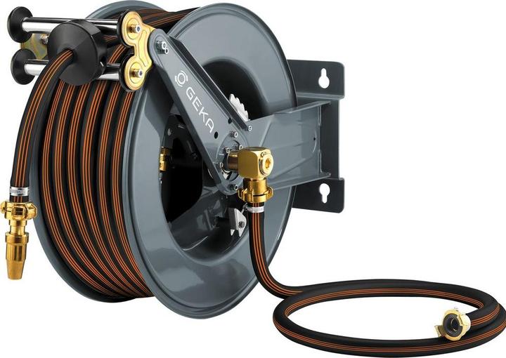 Produktbild Geka Schlauchaufroller PA30GSK Anschl.-Gew.33,25mm G 1 AG Zoll pulv.STA (25 m)