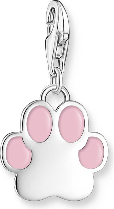 Thomas Sabo Charm-Anhänger Pinke Pfote Silber (925er Silber, Emaille)