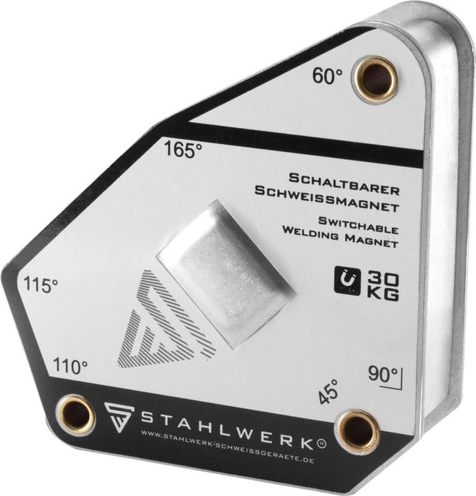 Image du produit Stahlwerk Angle de soudage magnétique commutable 45° - 165° 30 kg / 66 lbs