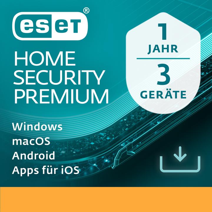 Actual product image ESET Home Security Premium 3U 1Y Download Code (1 User, 3 Devices/Users, 12 months)
