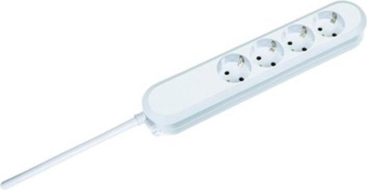 Actual product image Bachmann Power strip Smart 6-way white 5m 5.0 m supply cable, screwed (reusable screws) reconnect (6 x, CEE 7/3, 5 m)