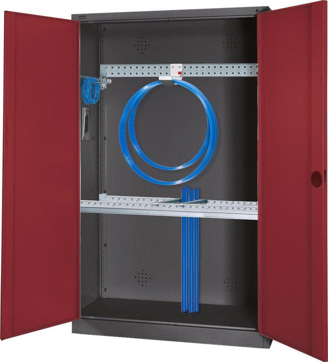Produktbild C+P Modul-Sportgeräteschrank mit Grundausstattung (HxBxT: 195x120x50 cm, mit Vollblech-Flügeltüren)