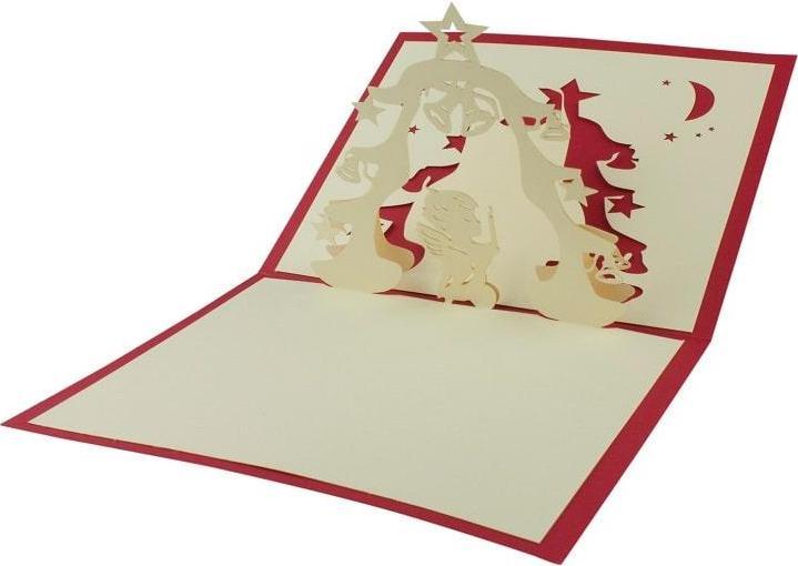Immagine prodotto JTI Biglietto di Natale pop-up fatto a mano - n. 9 (1 pz.)
