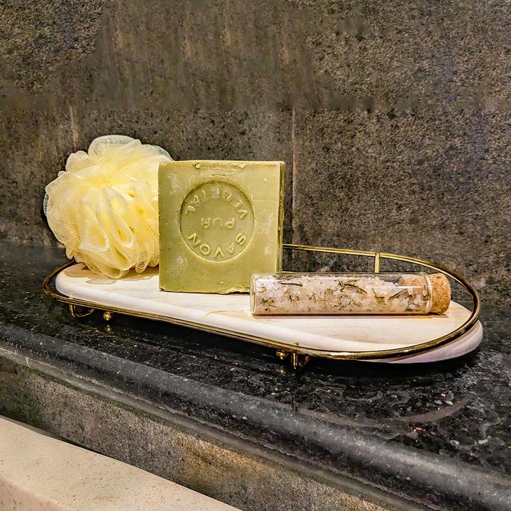 Actual product image Stonea Makea Gold Makeup Tray Topaz
