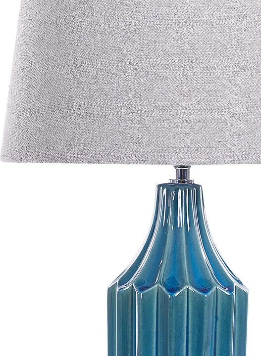 Produktbild Beliani Tischlampe blau 56 cm Trommelform ABAVA