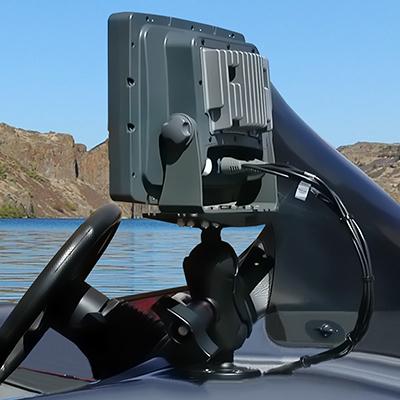 Actual product image RAM Mounts Hinge support round base 3.7"/3"X11"