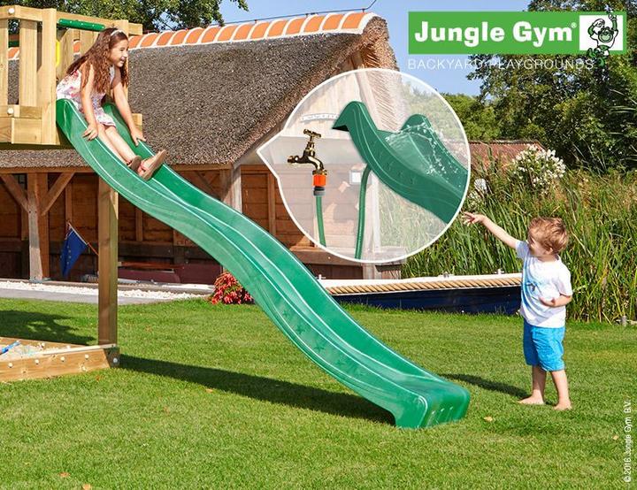 Actual product image Jungle Gym Wave slide long dark green