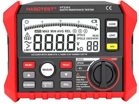 Immagine prodotto Habotest HT2302 Tester digitale di resistenza di terra (CAT III)