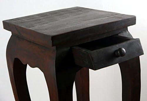Image du produit Livasia Table opium en bois massif (35 x 35 x 35 x 75 cm)