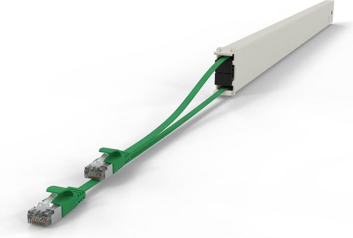 PATCHBOX one / Cassette / 46RU / Cat 6A, STP, 2.5 m, Grün (STP, CAT6a, 2.50 m)