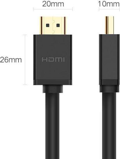 Produktbild Ugreen Kabel HDMI-Kabel 4K 30 Hz 3D 18 10 m schwarz (HD104 10110) (10 m, HDMI)