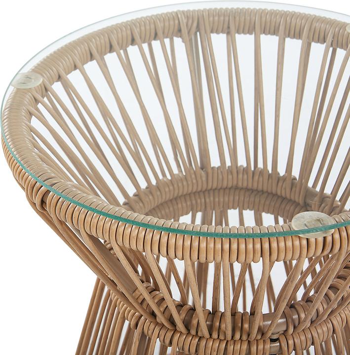 Image du produit Beliani Set de balcon en rotin naturel 2 chaises Revêtements gris clair TRESTINA (40 cm)