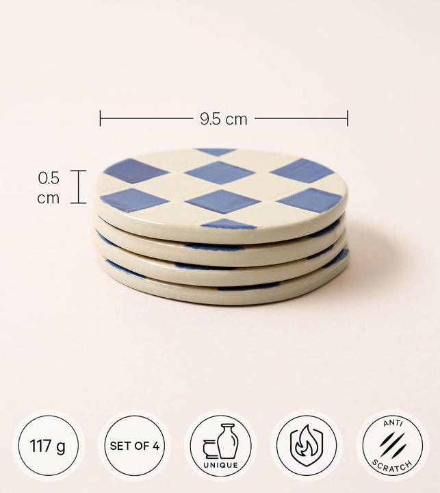 Image du produit Esmée Set de sous-verres en céramique (4 x, Dessous de verre)