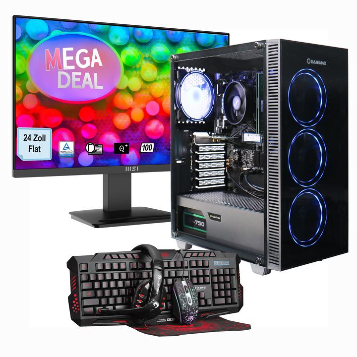 Produktbild GameMax MegaDeal Draco XD-Set (AMD Ryzen 5 5500, 32 GB, 1000 GB, GeForce RTX 4060)