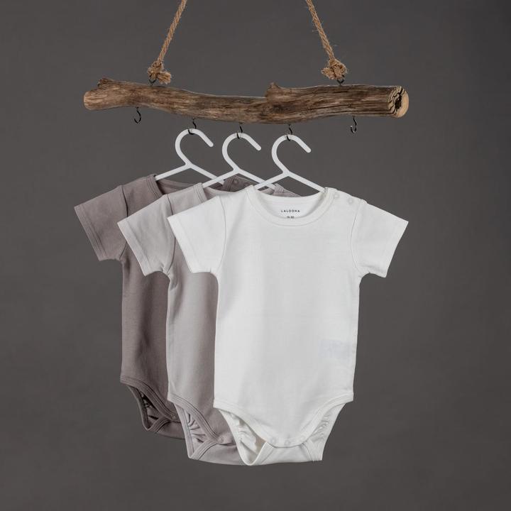 Produktbild La Loona LaLoona Baby-Bodys & Wickelbodys Baby Body Kurzarm OEKO-TEX® 6er Pack - Rose Grau - (80)
