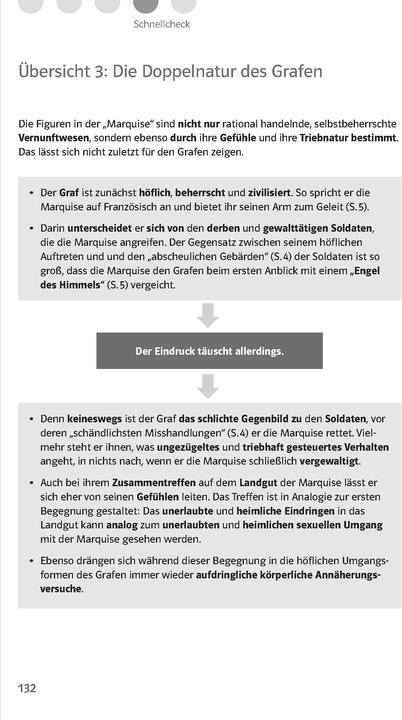 Produktbild Lektürehilfen Heinrich von Kleist "Die Marquise von O.../Das Erdbeben in Chili" (Deutsch, 2017)