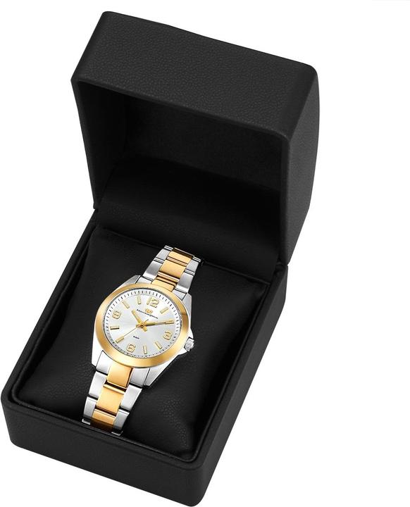 Immagine prodotto Orologio al quarzo da donna Majestia in acciaio inossidabile argento/oro giallo - 32448 (Orologio da polso analogico, 37.50 mm)